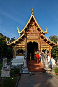 Chiang Mai - The Wat Phra Singh temple. The small Viharn Lai Kham (Gilded Hall) a classic Lanna architecture. 